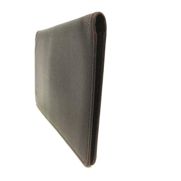751061G V Louis Vuitton Wallet Long Acajou Taiga Leather - Picture 2 of 13